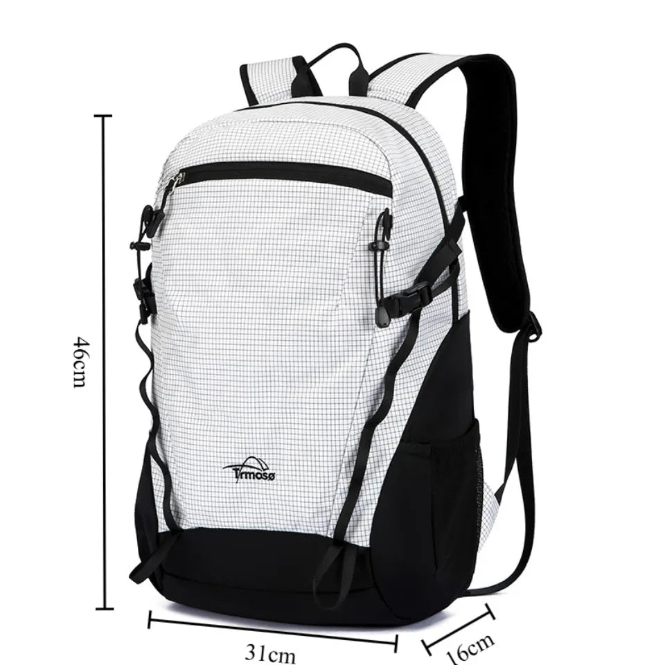 Large Capacity Hiking Backpack with Reflective Strip & Rescue Whistle