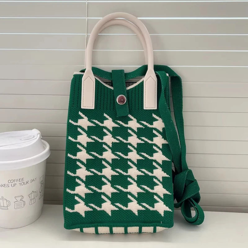 Heart Knit Mini Handbag – Cute Women's Shoulder & Crossbody Bag