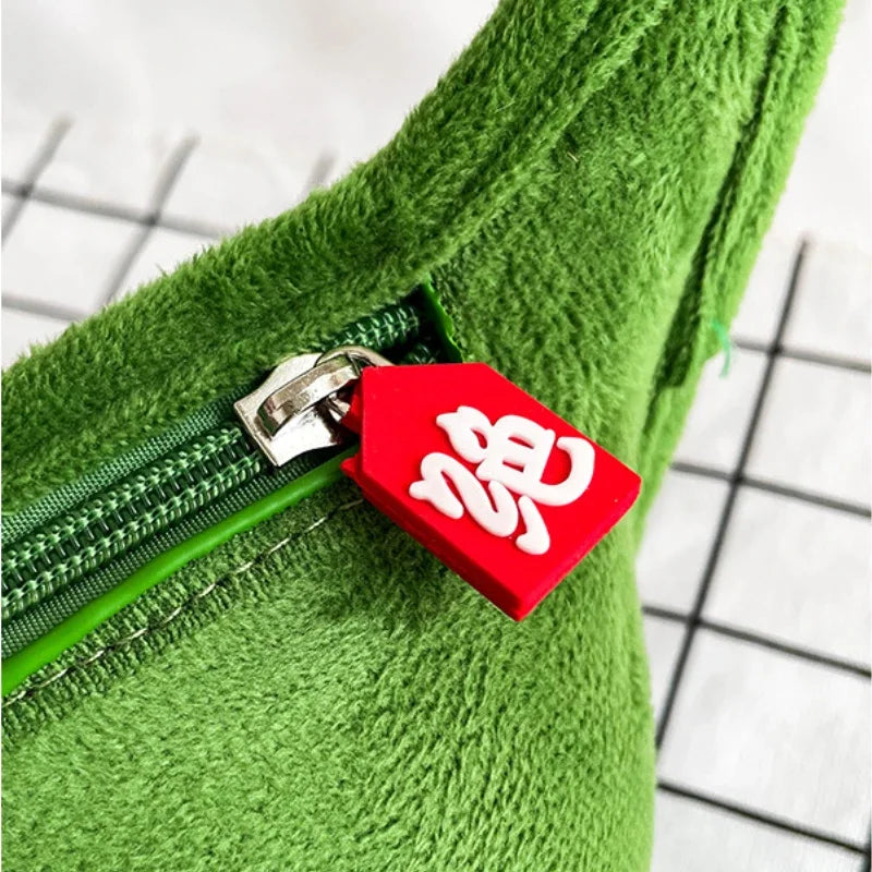 Edamame Plush Crossbody Bag – Cute Novelty Shoulder Bag