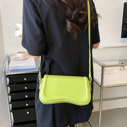 PU Leather Flap Crossbody Bag Women Luxury Shoulder Purse