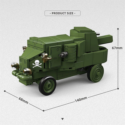 WWI Military Jeep Building Blocks Set – Army Vehicle Model Toy