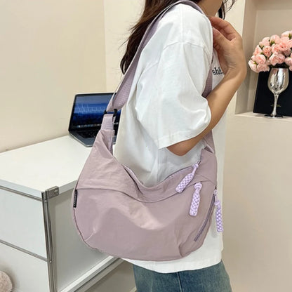 Nylon Crossbody Shoulder Bag for Women – Large Capacity with Zipper