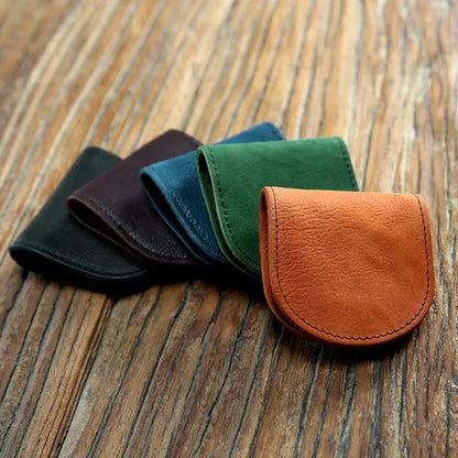 Genuine Leather Mini Coin Wallet – Compact Hasp Purse for Women & Men