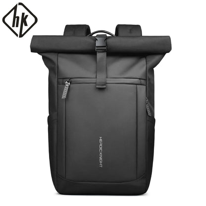 Roll-Top Travel Backpack for Men – Waterproof 15.6" Laptop Hiking Bag