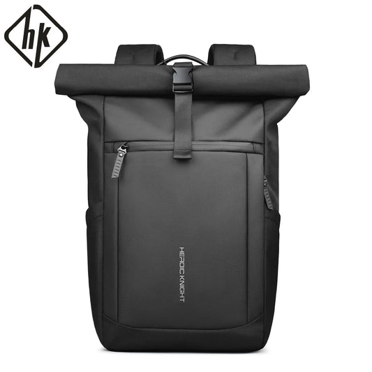 Roll-Top Travel Backpack for Men – Waterproof 15.6" Laptop Hiking Bag