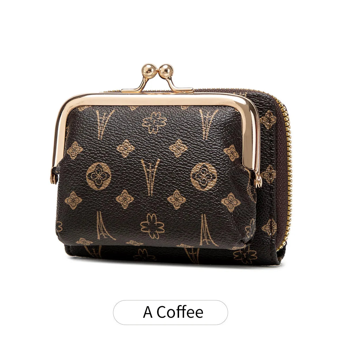 Women's Retro Coin Purse with Wrist Strap & Multi-Slot Card Holder