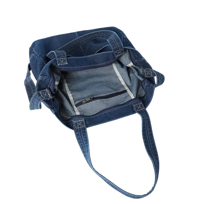 Denim Tote Bag for Women – Large Capacity Shoulder & Crossbody Bag