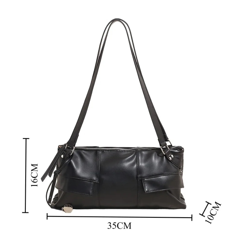 Oil Wax Leather Crossbody Bag – Women's Soft Shoulder Handbag