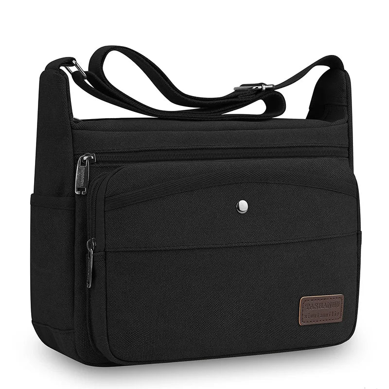 Men's Canvas Shoulder Bag – Casual Crossbody Messenger