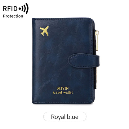 RFID Passport Holder Wallet – Large PU Leather Travel Card Organizer