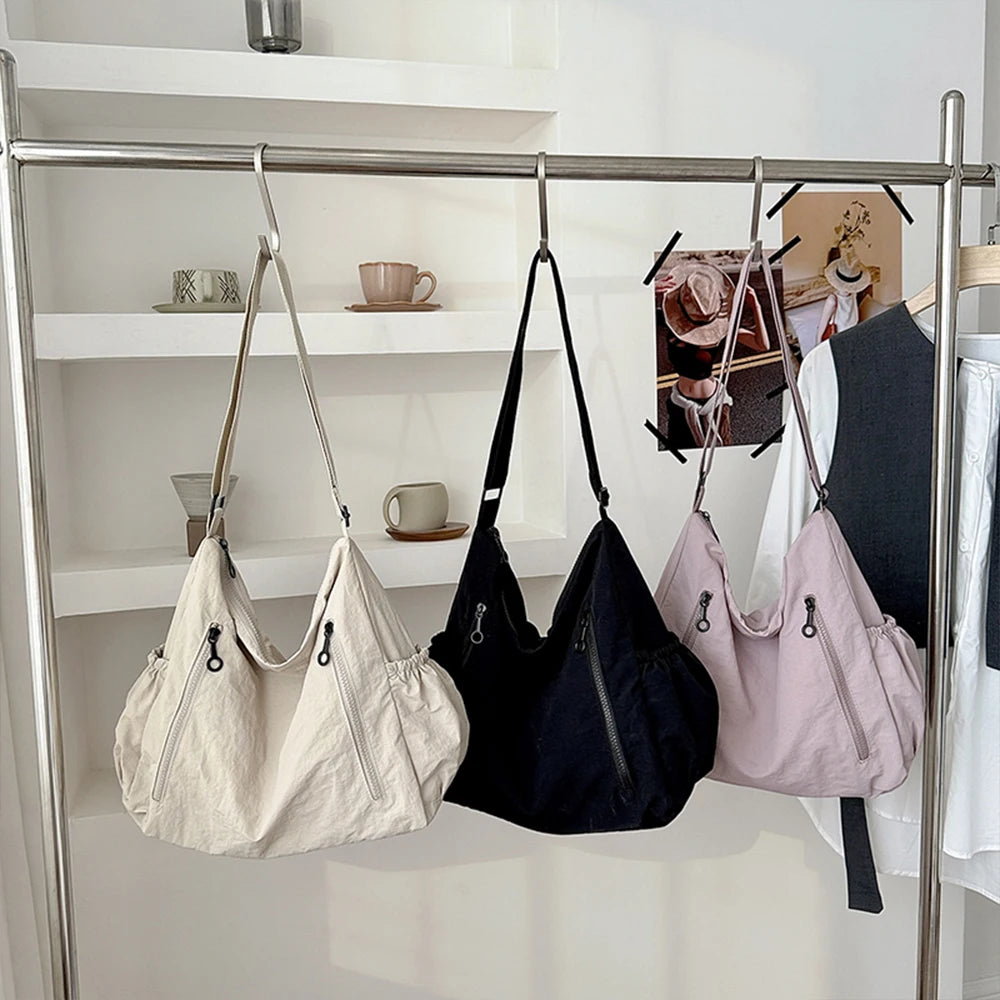 Large Capacity Hobo Shoulder Bag for Women – Multi-Pocket