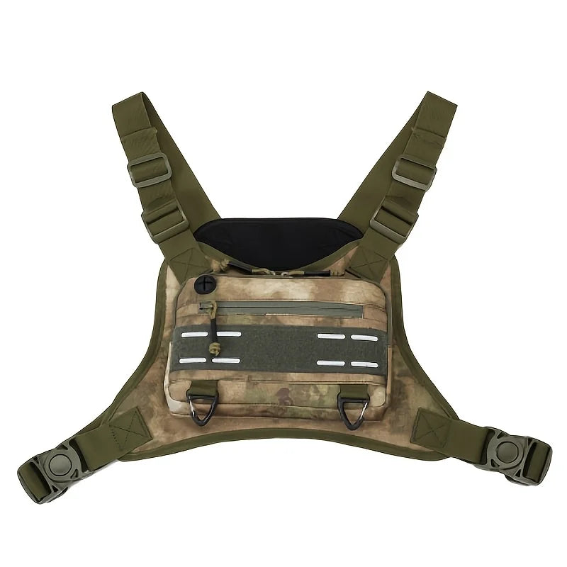 Tactical MOLLE Chest Rig Vest Bag – Airsoft Hunting Shoulder Pack