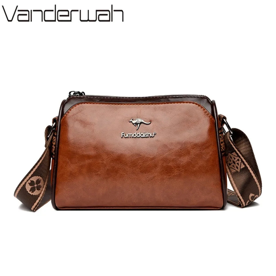 Soft Oil Leather Crossbody Bag for Women – Designer Shoulder Bag