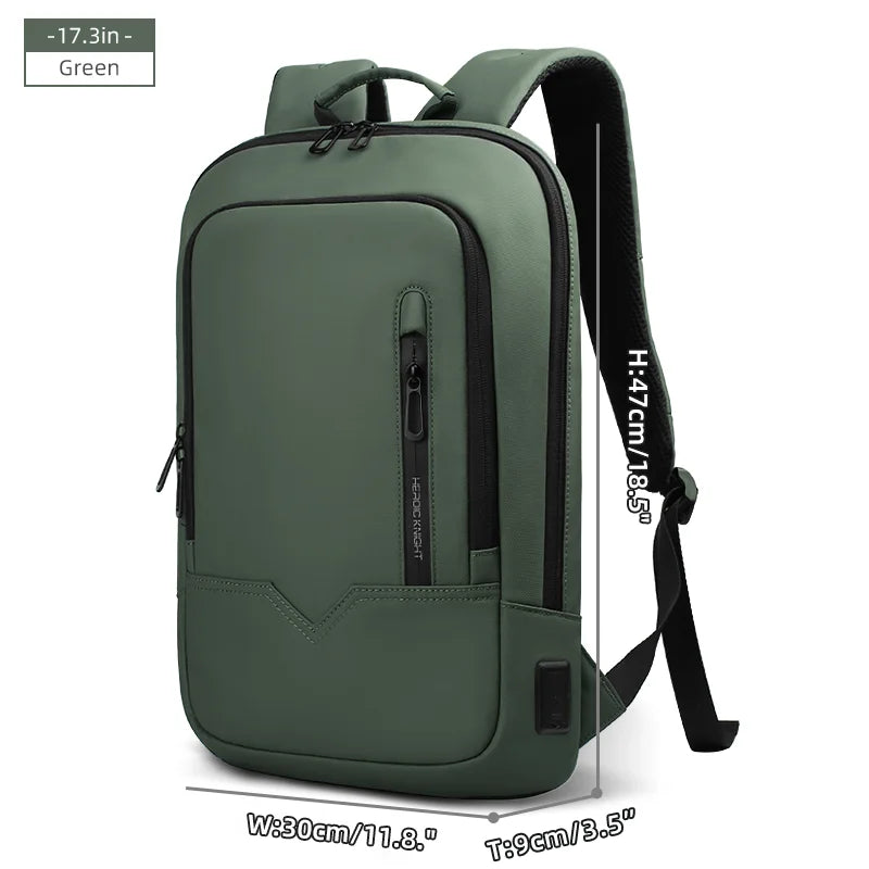 Slim Business Laptop Backpack 17.3 Inch with USB Port – Waterproof & Lightweight