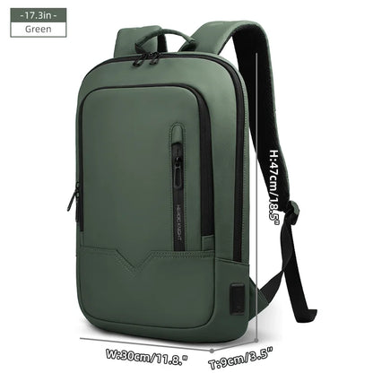 Slim Business Laptop Backpack 17.3 Inch with USB Port – Waterproof & Lightweight