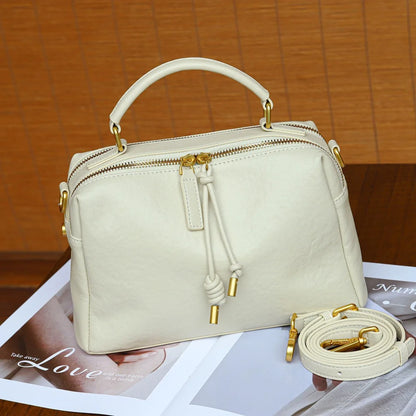 Genuine Leather Crossbody Bag – Women's Designer Satchel