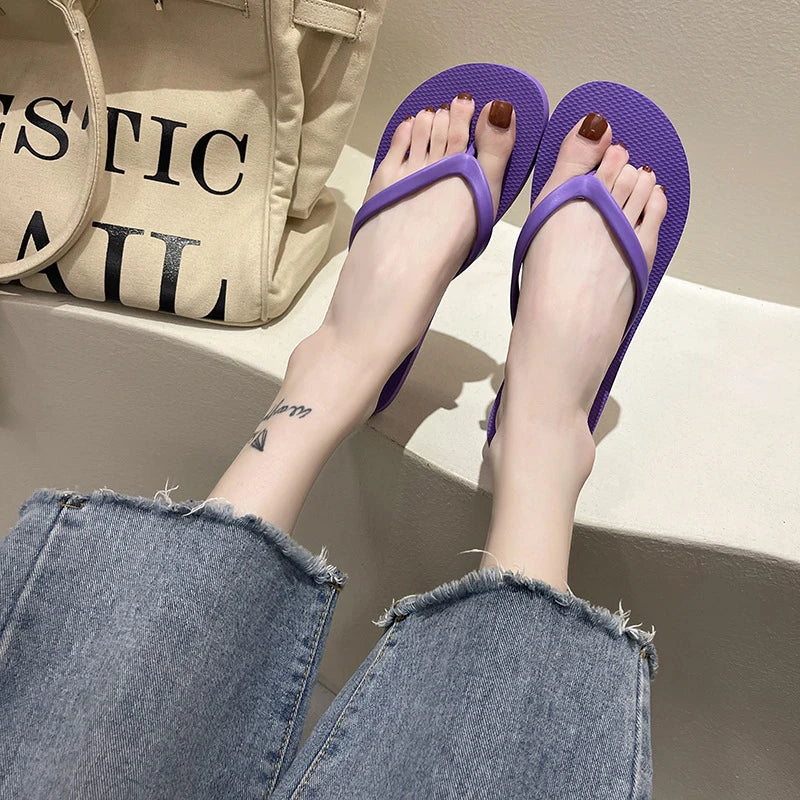 Women's Colorful Non-Slip Beach Flip Flops – Summer Sandals