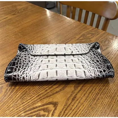 Crocodile Pattern Clutch Envelope Bag for Women