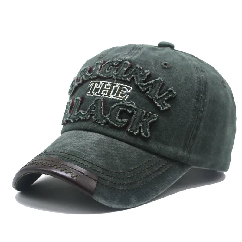 Unisex Vintage Baseball Cap Cotton Hats Men Women Casual 3d Black Letter Embroidery Outdoor Sports