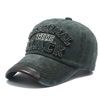 Unisex Vintage Baseball Cap Cotton Hats Men Women Casual 3d Black Letter Embroidery Outdoor Sports