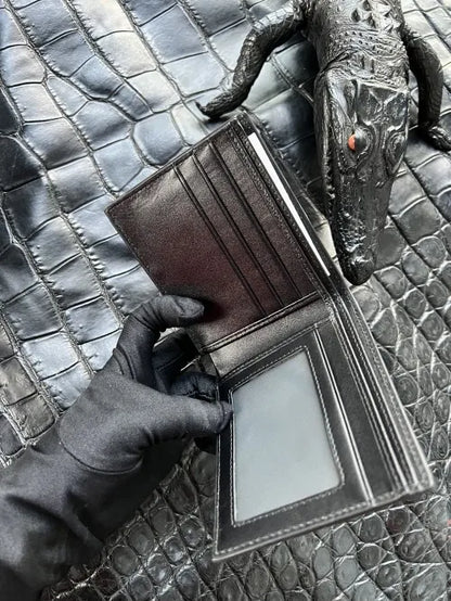 Crocodile Leather Men's Wallet – Luxury Card Holder Money Bag