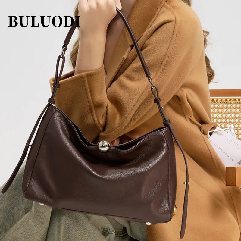 Women's Genuine Leather Crossbody Bag Large Capacity