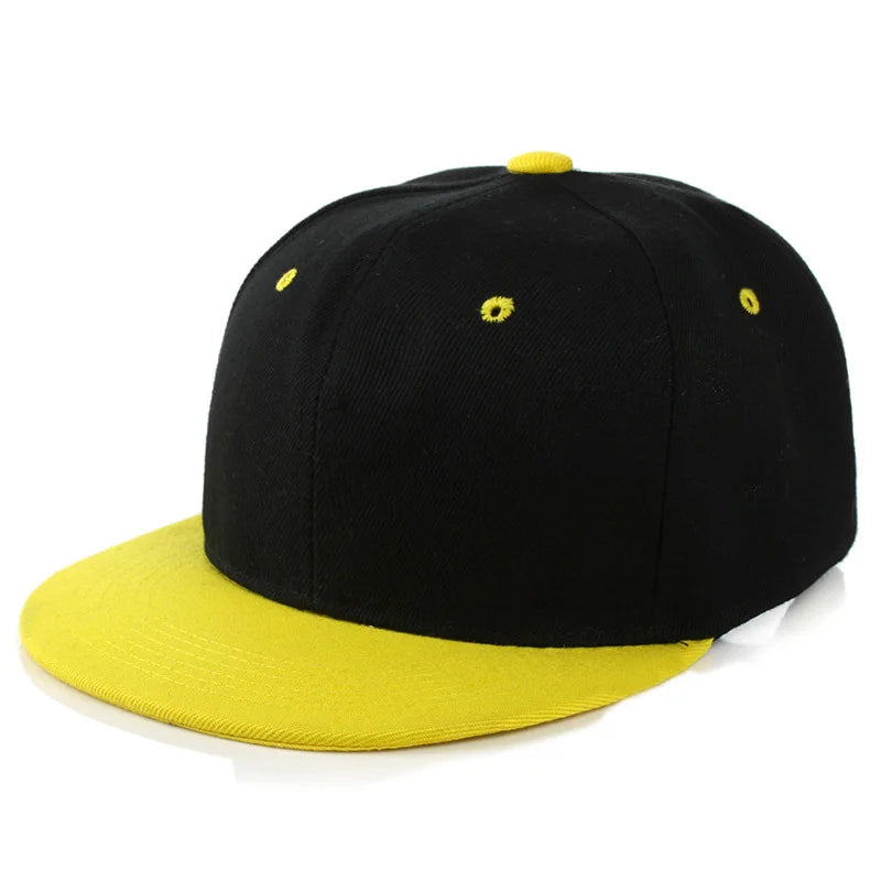Snapback Hip Hop Cap – Flat Brim Baseball Hat for Men & Women