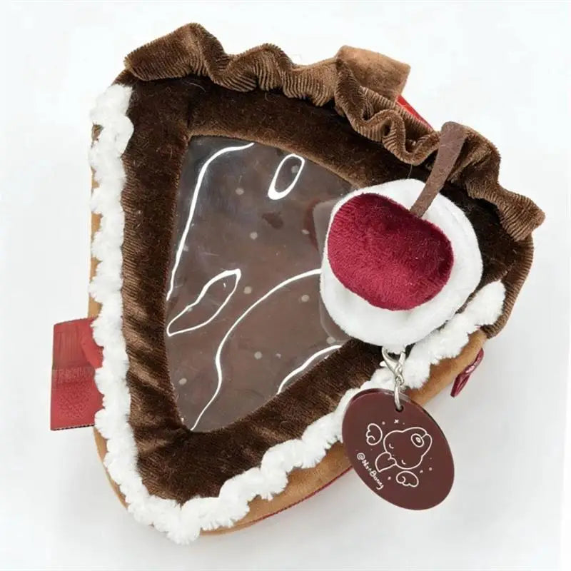 Cake Slice Plush Coin Purse – Kawaii Doll Display Bag