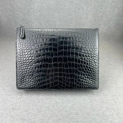 Crocodile Leather Men's Clutch Wristlet – Envelope Handbag