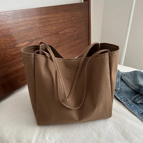 Large Capacity Shoulder Bag for Women – Casual Soft Tote Handbag