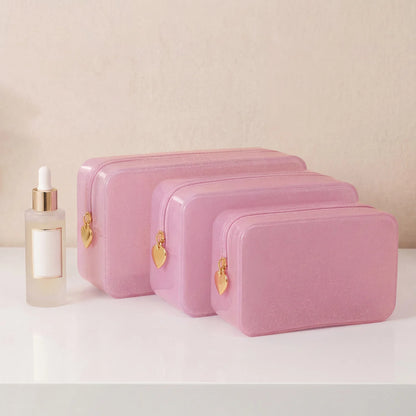 Large Capacity Waterproof Cosmetic Bag – PVC Travel Toiletry Organizer