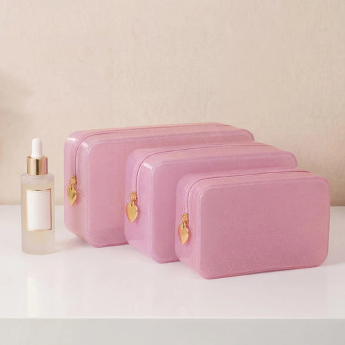Large Capacity Waterproof Cosmetic Bag – PVC Travel Toiletry Organizer