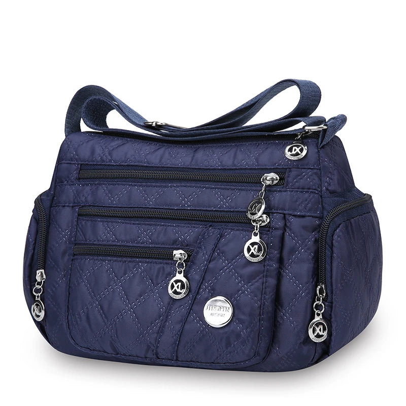Oxford Fabric Crossbody Bag – Multi-Pocket Shoulder Bag