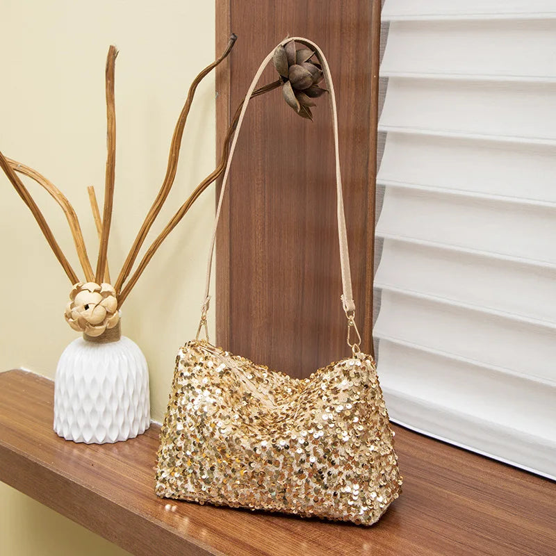 Sequin Shoulder Bag Women's Sparkling Handbag