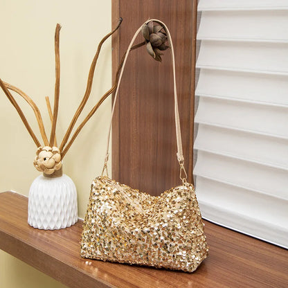 Sequin Shoulder Bag Women's Sparkling Handbag