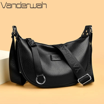 Dumpling Shoulder Bag for Women – Soft PU Leather Commuter Purse