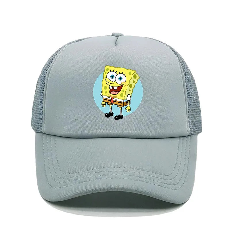Cartoon Print Snapback Baseball Cap – Unisex Mesh Hat