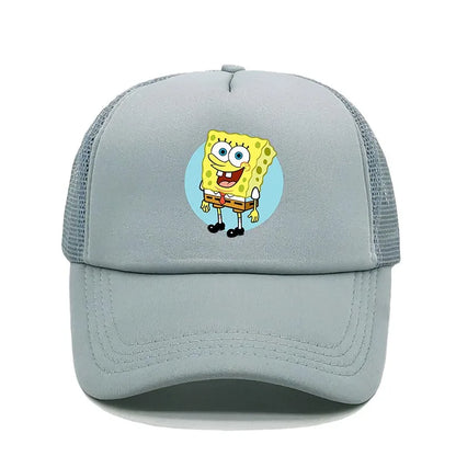 Cartoon Print Snapback Baseball Cap – Unisex Mesh Hat