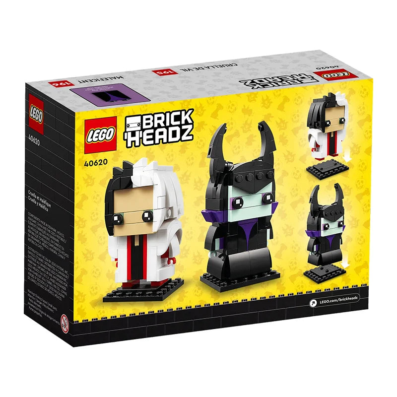 LEGO BrickHeadz 40620 Cruella & Maleficent – Disney Villains Building Set