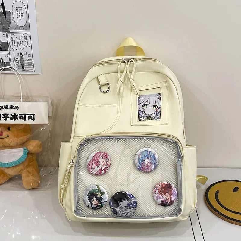 Anime Aesthetic Backpack for Women – Large Capacity College Bag