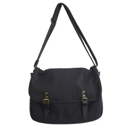 Canvas Messenger Bag – Large Capacity Vintage Satchel