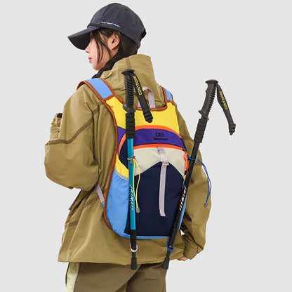 Contrasting Color Travel Backpack – Lightweight Outdoor Hiking Bag for Women