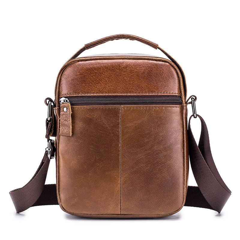 Men's Genuine Leather Crossbody Shoulder Bag