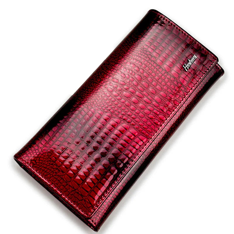 Alligator Pattern Women's Genuine Leather Clutch Wallet