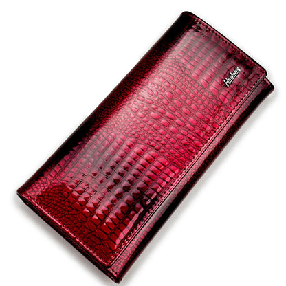 Alligator Pattern Women's Genuine Leather Clutch Wallet