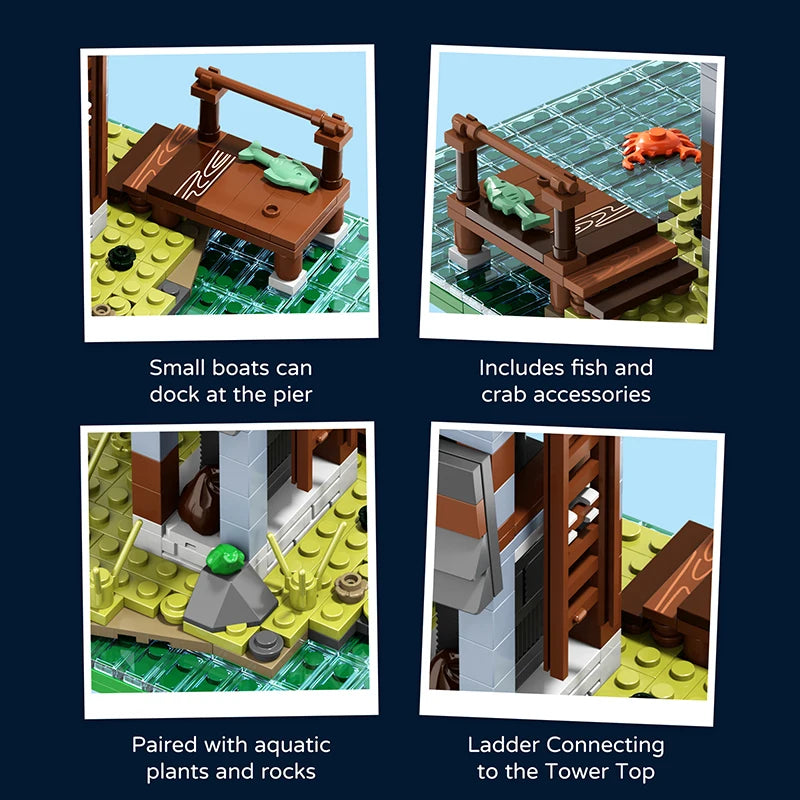 Post-Apocalyptic Outpost Tower MOC Building Blocks Set