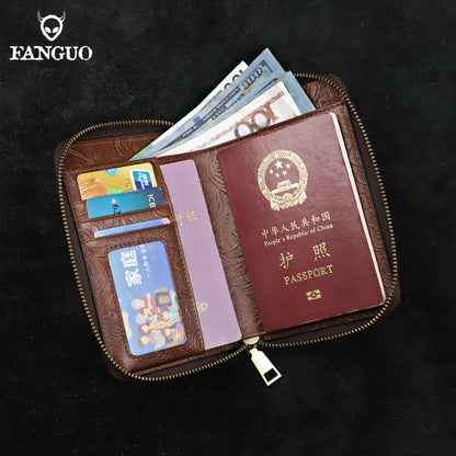 RFID Blocking Genuine Leather Clutch Wallet for Men – Passport