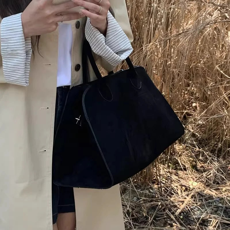 Women's Large Capacity Retro Leather Tote Bag