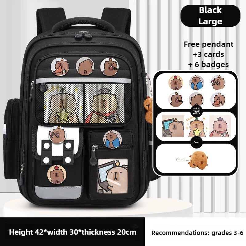Capybara Kids School Backpack – Orthopedic Waterproof Children's Bag