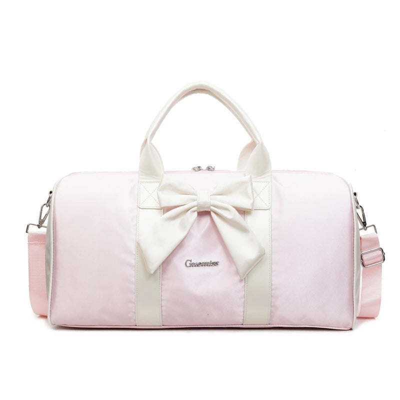 Women's Bow Duffle Bag – Gym, Travel & Weekend Shoulder Bag
